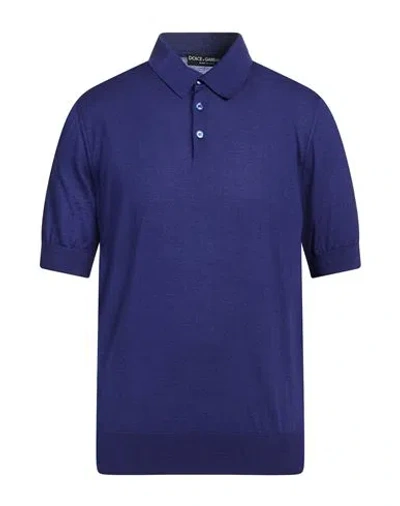 Dolce & Gabbana Man Sweater Dark Purple Size 44 Cashmere, Silk