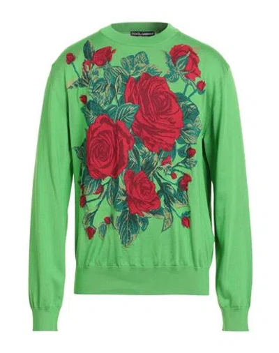 Dolce & Gabbana Man Sweater Green Size L Silk