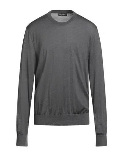 Dolce & Gabbana Man Sweater Grey Size 46 Silk In Gray