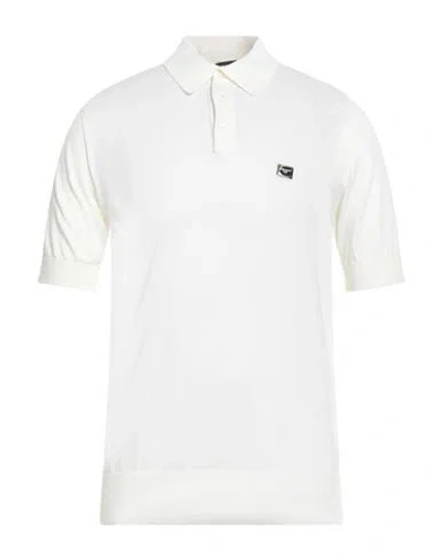 Dolce & Gabbana Man Sweater Ivory Size 38 Cotton In White