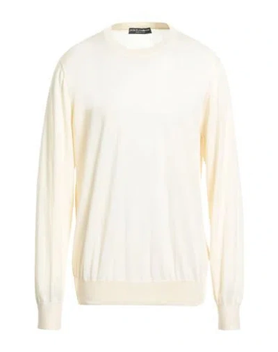 Dolce & Gabbana Man Sweater Ivory Size 46 Cashmere