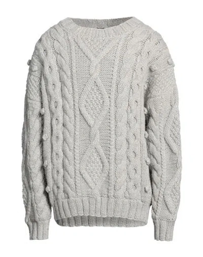 Dolce & Gabbana Man Sweater Light Grey Size L Alpaca Wool, Wool