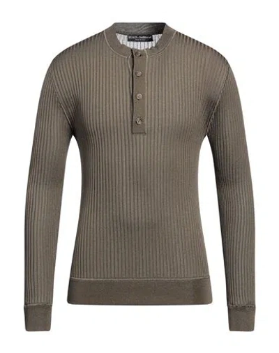 Dolce & Gabbana Man Sweater Military Green Size 50 Viscose, Polyester