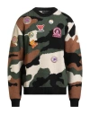Dolce & Gabbana Multicolor Intarsia-knit Camouflage Pullover Sweater In Multi