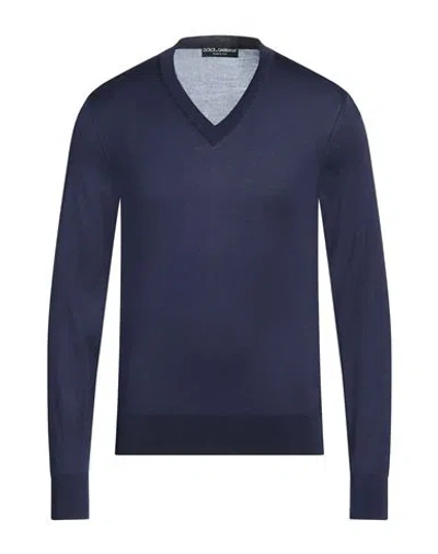 Dolce & Gabbana Man Cardigan Navy Size 42 Silk