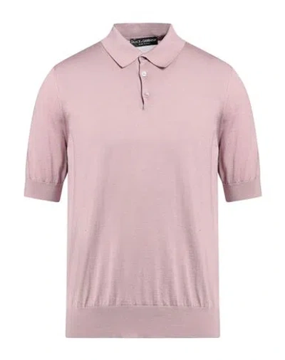 Dolce & Gabbana Man Sweater Pastel Pink Size 38 Cashmere, Silk