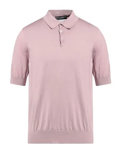 Dolce & Gabbana Man Sweater Pastel Pink Size 36 Cashmere, Silk