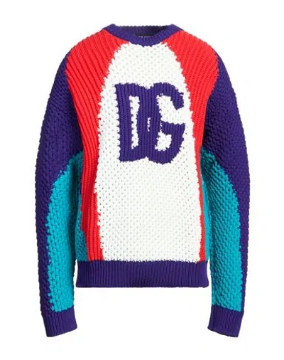 Dolce & Gabbana Man Sweater Purple Size M Polypropylene