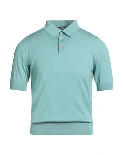 Dolce & Gabbana Man Sweater Turquoise Size 34 Cashmere, Silk In Blue
