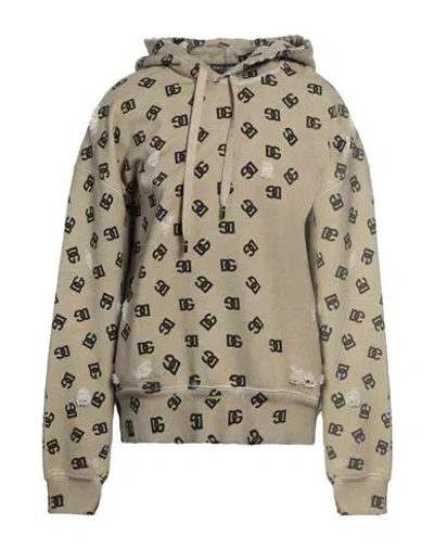 Dolce & Gabbana Man Sweatshirt Beige Size Xl Cotton, Elastane