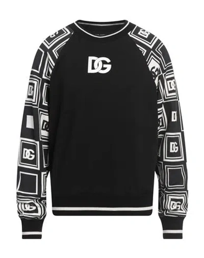 Dolce & Gabbana Man Sweatshirt Black Size 36 Cotton, Elastane