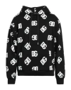 DOLCE & GABBANA DOLCE & GABBANA MAN SWEATSHIRT BLACK SIZE 36 COTTON, ELASTANE