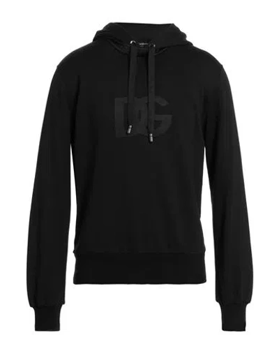 Dolce & Gabbana Man Sweatshirt Black Size 40 Cotton, Polyester, Elastane
