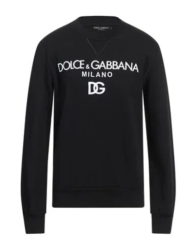Dolce & Gabbana Man Sweatshirt Black Size 44 Cotton, Elastane, Pvc - Polyvinyl Chloride, Polyester