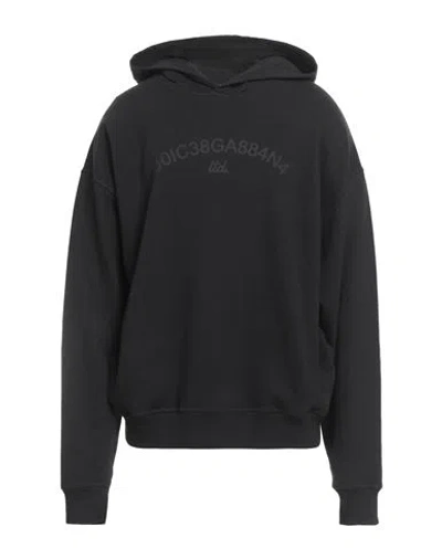 DOLCE & GABBANA DOLCE & GABBANA MAN SWEATSHIRT BLACK SIZE L COTTON, ELASTANE