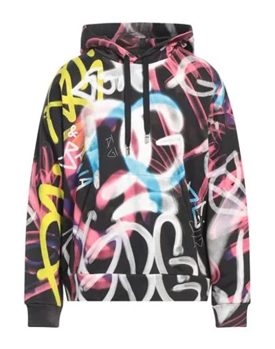 Dolce & Gabbana Man Sweatshirt Black Size M Cotton In Multi