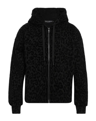 Dolce & Gabbana Man Sweatshirt Black Size S Cotton, Polyamide, Viscose