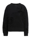 Dolce & Gabbana Black Printed Crew Neck Sweatshirt Sweater In Black