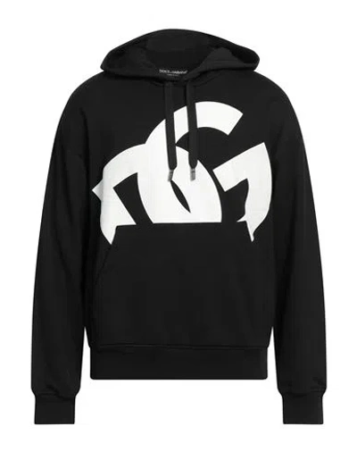 Dolce & Gabbana Man Sweatshirt Black Size Xxl Cotton, Elastane