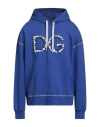 Dolce & Gabbana Man Sweatshirt Blue Size L Cotton In Blue