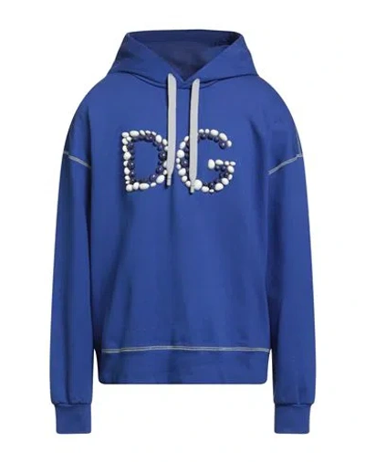 Dolce & Gabbana Man Sweatshirt Blue Size L Cotton