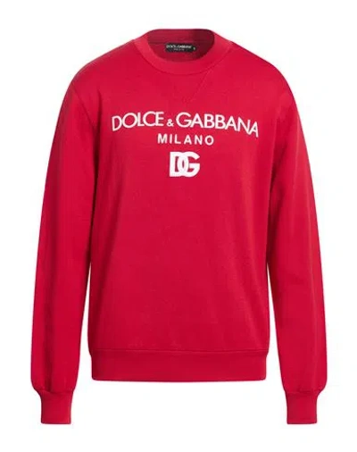 Dolce & Gabbana Man Sweatshirt Brick Size 48 Cotton, Elastane, Viscose, Polyester, Pvc - Polyvinyl C In Pink