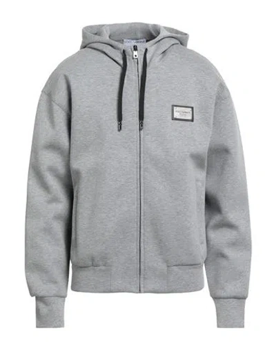 Dolce & Gabbana Man Sweatshirt Grey Size 36 Cotton In Gray