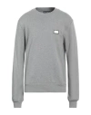 Dolce & Gabbana Man Sweatshirt Grey Size 42 Cotton, Elastane, Polyester, Brass