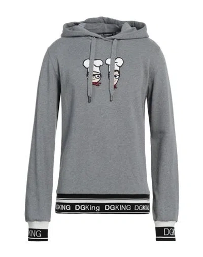 Dolce & Gabbana Man Sweatshirt Grey Size 46 Cotton
