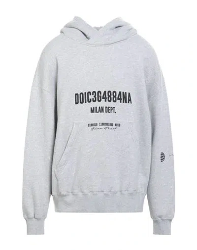 Dolce & Gabbana Man Sweatshirt Light Grey Size L Cotton