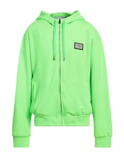 Dolce & Gabbana Man Sweatshirt Lime Green Size 44 Polyester