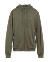 Dolce & Gabbana Man Sweatshirt Military Green Size 48 Cotton, Elastane