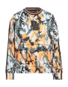 Dolce & Gabbana Man Sweatshirt Orange Size 48 Polyester, Cotton, Viscose, Elastane In Orange