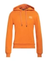 Dolce & Gabbana Man Sweatshirt Orange Size 42 Cotton, Elastane In Orange
