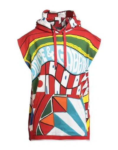 Dolce & Gabbana Man Sweatshirt Red Size 40 Cotton, Elastane In Green