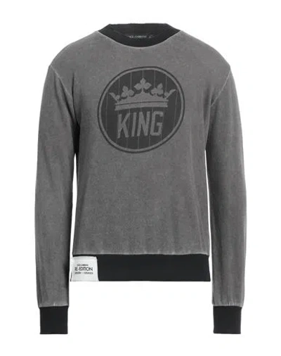 Dolce & Gabbana Man Sweatshirt Taupe Size 42 Cotton In Grey