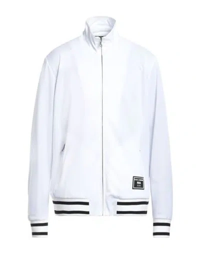 Dolce & Gabbana Man Sweatshirt White Size 34 Polyester, Cotton, Elastane