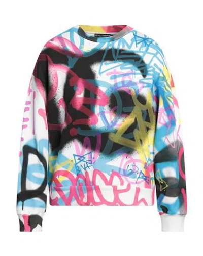 Dolce & Gabbana Man Sweatshirt White Size L Cotton