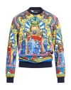 Dolce & Gabbana Tropical Heart Crown Silk Pullover Sweater In Multi