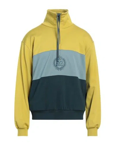 Dolce & Gabbana Man Sweatshirt Yellow Size 42 Cotton, Polyester, Elastane, Viscose