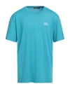 Dolce & Gabbana Man T-shirt Azure Size 34 Cotton In Blue