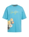 Dolce & Gabbana Man T-shirt Azure Size M Cotton In Blue