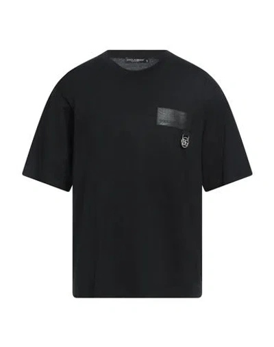 Dolce & Gabbana Man T-shirt Black Size 38 Cotton