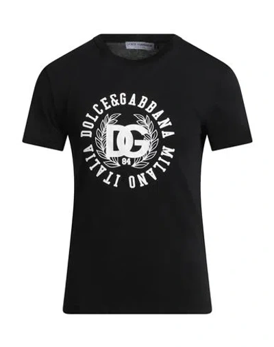 Dolce & Gabbana Man T-shirt Black Size 36 Cotton