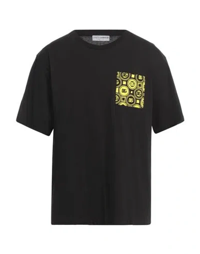 Dolce & Gabbana Man T-shirt Black Size 38 Cotton