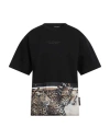 Dolce & Gabbana Man T-shirt Black Size 40 Cotton, Polyamide, Polyester, Polyurethane In Black