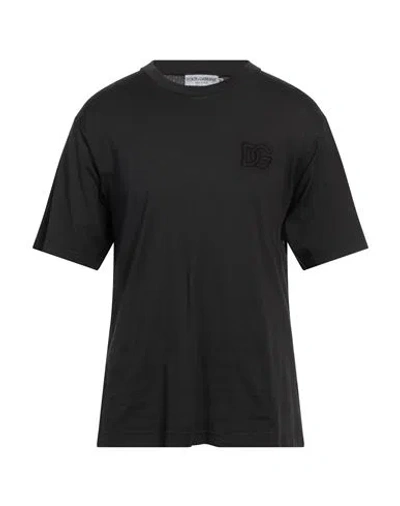 Dolce & Gabbana Man T-shirt Black Size 40 Cotton