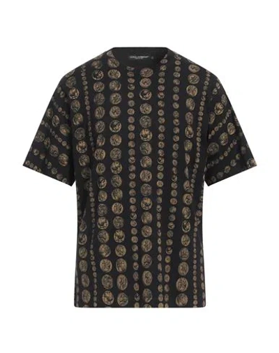 Dolce & Gabbana Man T-shirt Black Size 40 Cotton