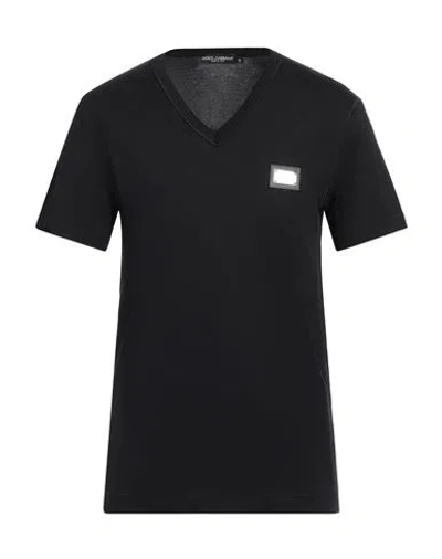 Dolce & Gabbana Man T-shirt Black Size 44 Cotton
