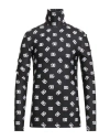 Dolce & Gabbana Man T-shirt Black Size 44 Polyester, Elastane In Multi